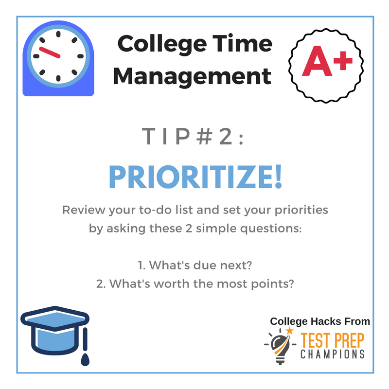 College Time Management tip 2