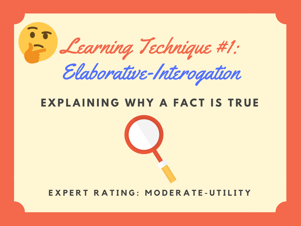 The elaborative-interrogation learning technique