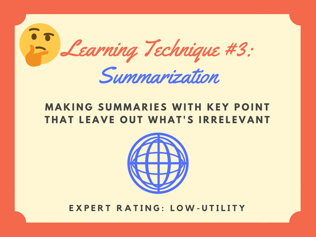 The Summarization Learning Technique