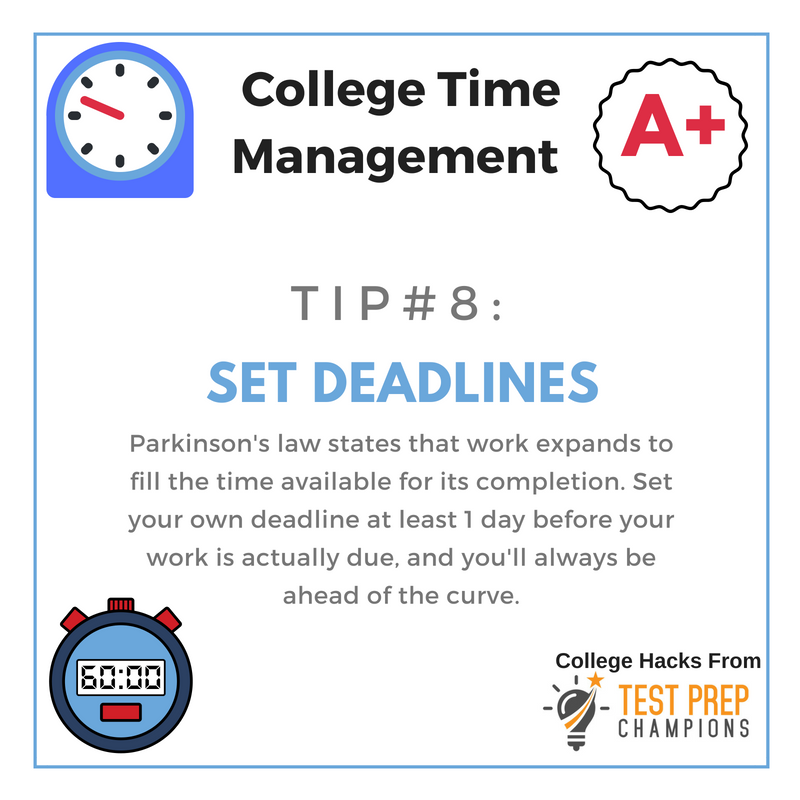 tip #8 time management in college