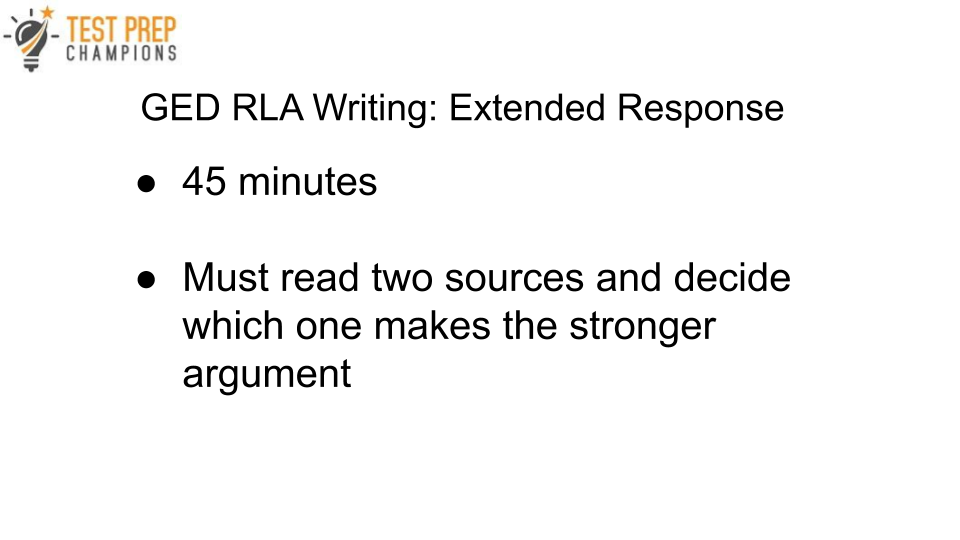 extended response ged essay examples 2019