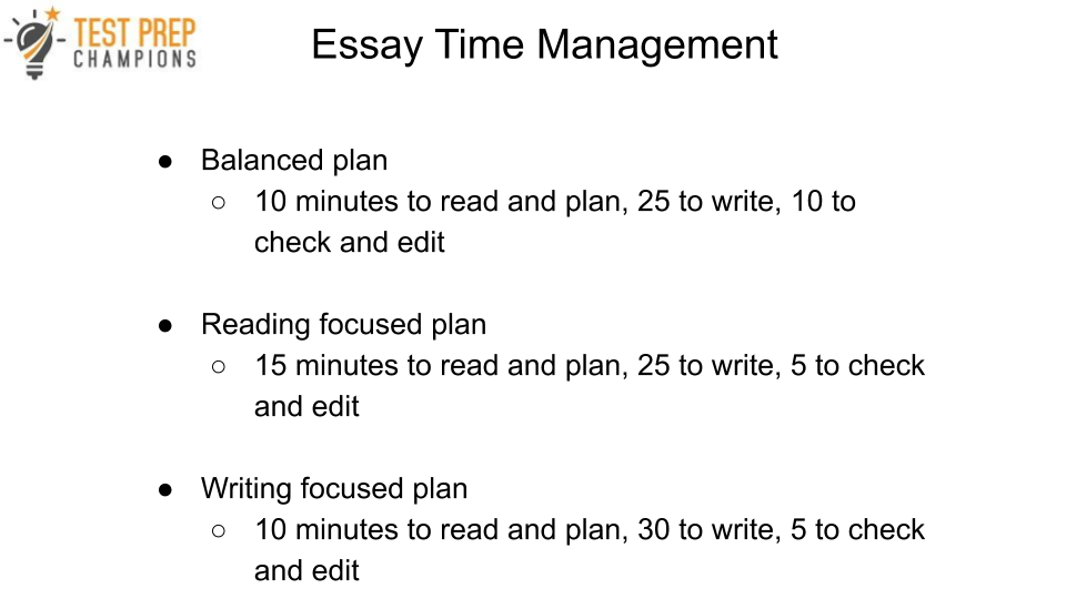 An image summarizing GED extended response time management plans